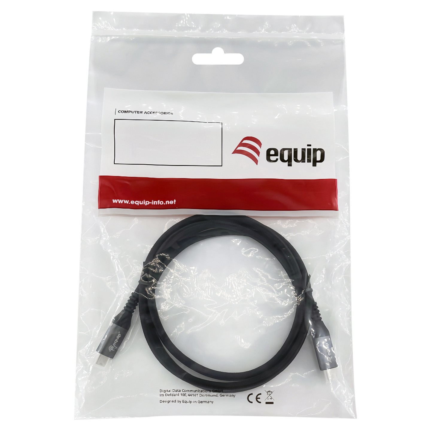 Equip Kabel USB-C 4.0 - to C St St 1.20m 5A 8K 60Hz sw — Buy in Cyprus with Fast Delivery