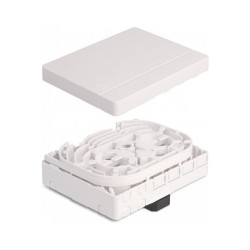 LWL Anschlussdose für Hutschiene 4 x SC Simplex oder LC Duplex weiß — Buy in Cyprus with Fast Delivery
