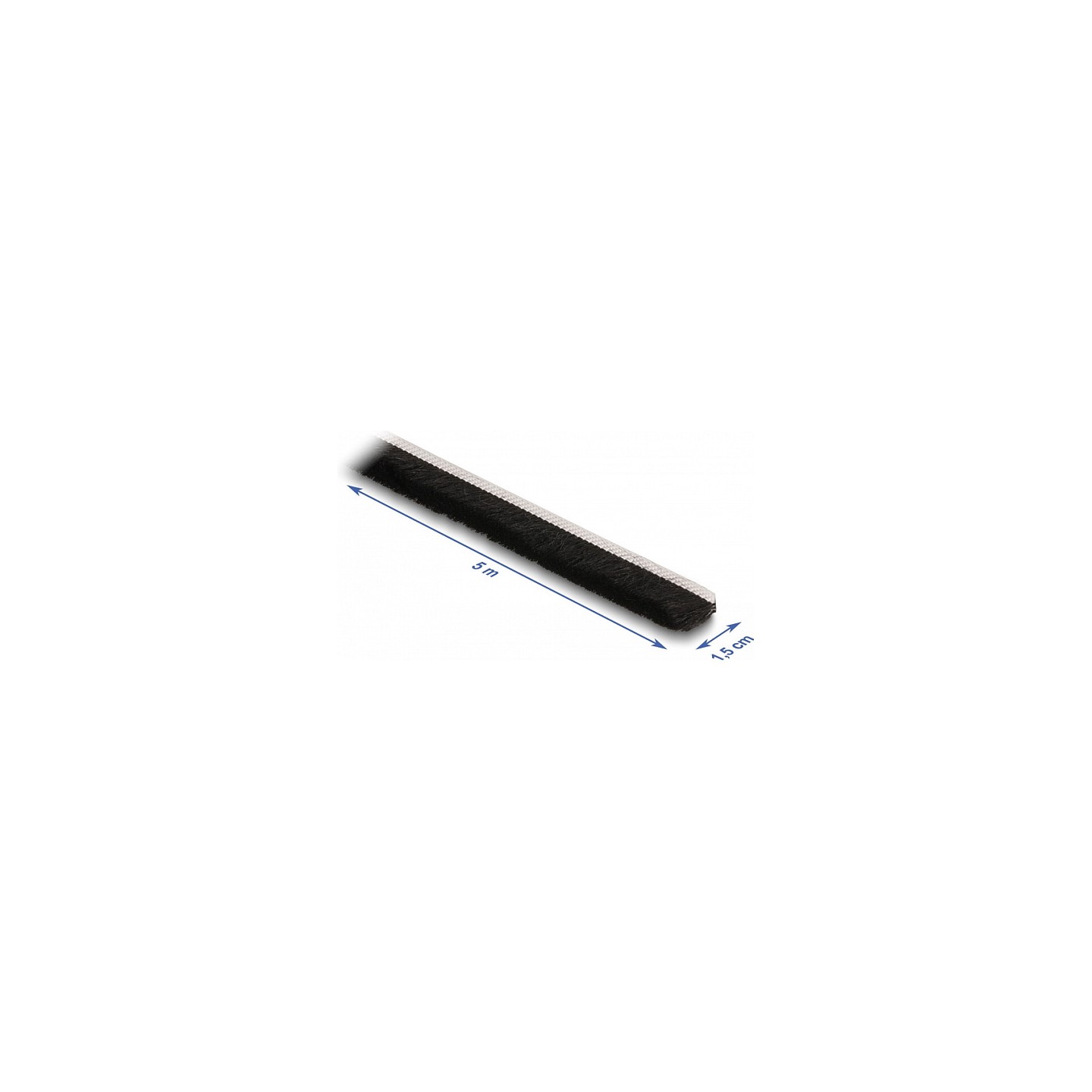 Bürstenstreifen selbstklebend 15 mm - Länge 5 m schwarz — Buy in Cyprus with Fast Delivery