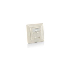 Equip Aufputz Frontplatte Cat6A 2x RJ45 RAL 9010 Reinweiß — Buy in Cyprus with Fast Delivery