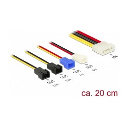 Kabel Stromversorgung Molex 4 Pin Stecker to 4 x 2 Pin Lüfter (12 V 7 V 5 V) 20 cm — Buy in Cyprus with Fast Delivery