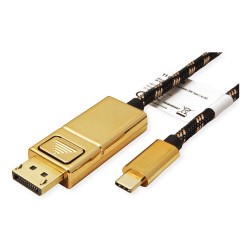 ROLINE GOLD USB Typ C - DisplayPort Adapterkabel. v1.2. ST ST. 1 m — Buy in Cyprus with Fast Delivery