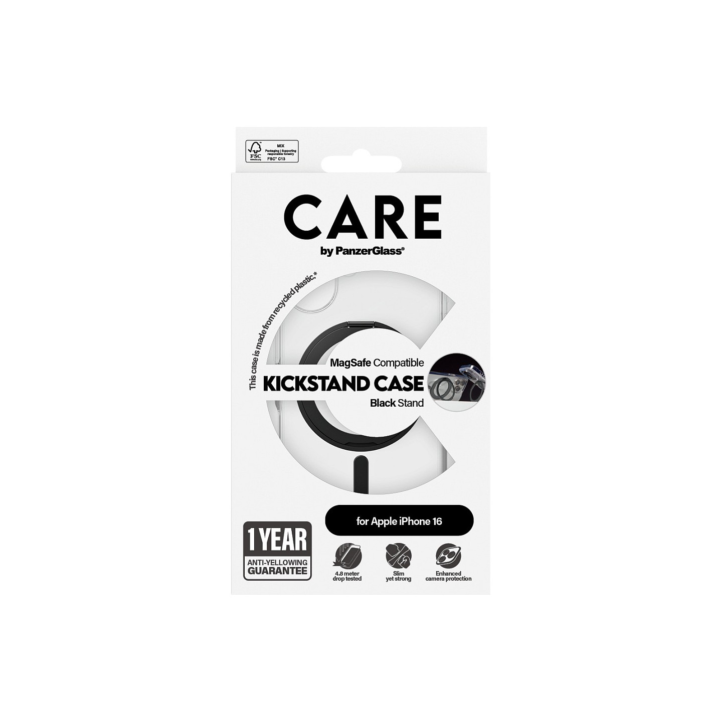 CARE Case Feature Black Kickstand MagSAFE iPhone 16 — Buy in Cyprus with Fast Delivery