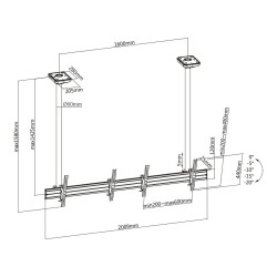 Equip Deckenhalterung 45'-55' 2TFT je 50kg 1Gelenk neig. sw lite Retail (Speditionsversand) — Buy in Cyprus with Fast Delivery