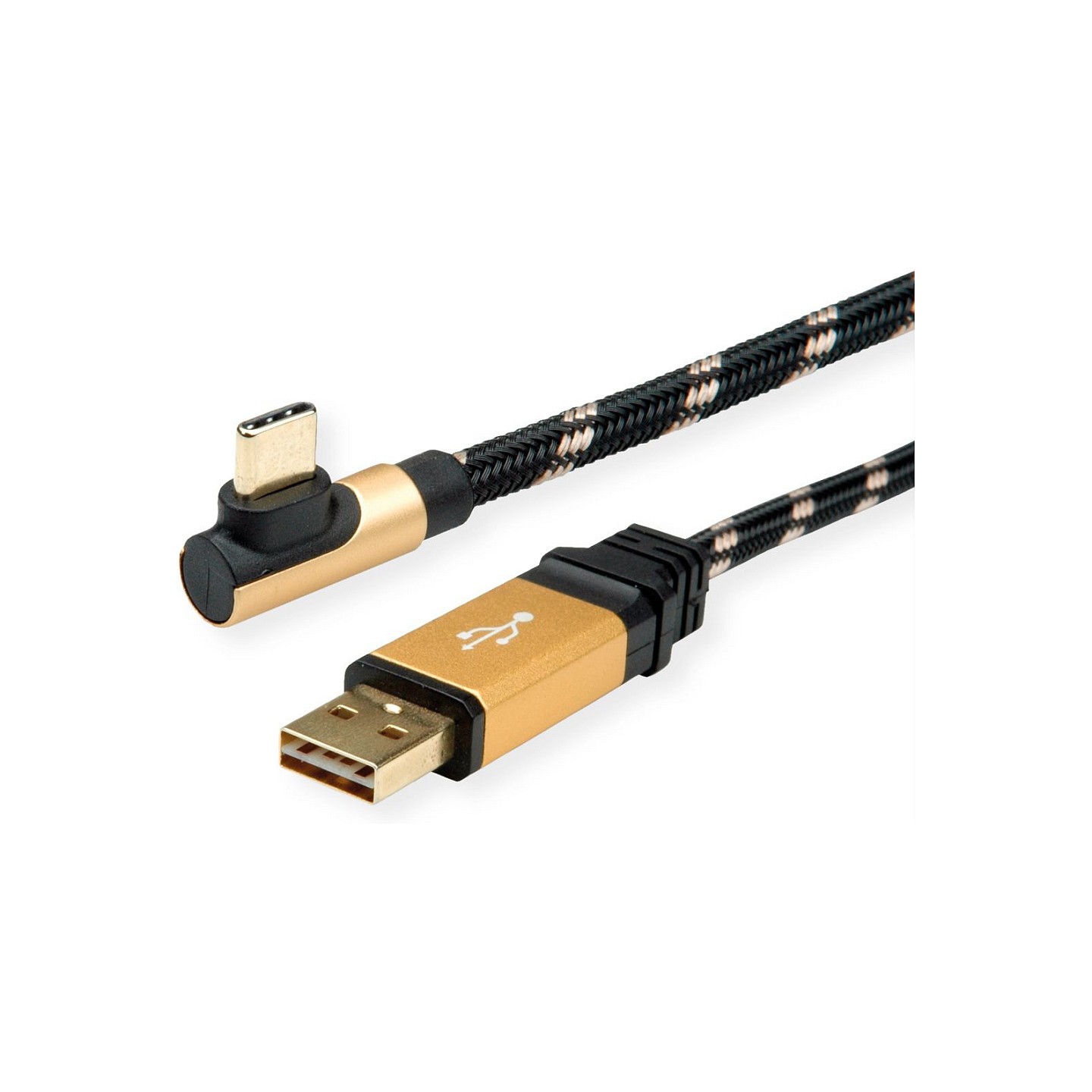 ROLINE GOLD USB 2.0 Kabel. USB A ST reversibel - USB C ST gewinkelt. 0.8 m — Buy in Cyprus with Fast Delivery