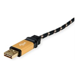 ROLINE GOLD USB 2.0 Kabel. USB A ST reversibel - USB C ST gewinkelt. 0.8 m — Buy in Cyprus with Fast Delivery