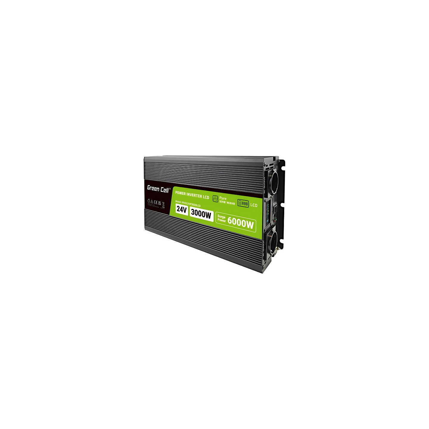 Green Cell KFZ Spannungswandler Power Inverter 24V to 230V 3000W 6000W Display — Buy in Cyprus with Fast Delivery