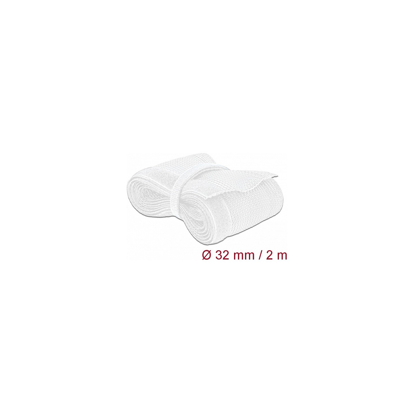 Geflechtschlauch mit Klettverschluss 2 m x 32 mm weiß — Buy in Cyprus with Fast Delivery