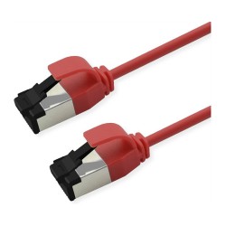 ROLINE S FTP Patchkabel Kat.8.1. Slim. PoE. rot. 0.3m — Buy in Cyprus with Fast Delivery
