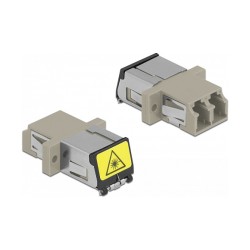 LWL Kupplung mit Laserschutzklappe LC Duplex Buchse zu LC Duplex Buchse Multimode beige — Buy in Cyprus with Fast Delivery