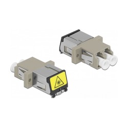 LWL Kupplung mit Laserschutzklappe LC Duplex Buchse zu LC Duplex Buchse Multimode beige — Buy in Cyprus with Fast Delivery