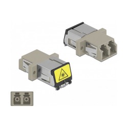 LWL Kupplung mit Laserschutzklappe LC Duplex Buchse zu LC Duplex Buchse Multimode beige — Buy in Cyprus with Fast Delivery