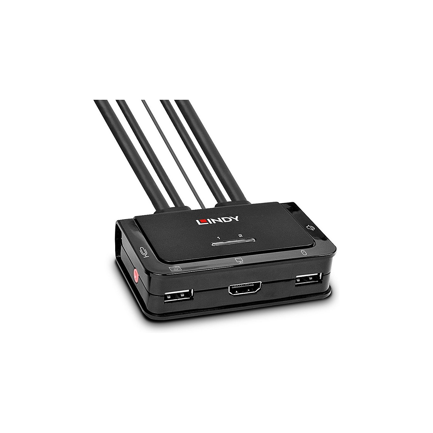 LINDY 2 Port HDMI 2.0 18G. USB 2.0 KVM Switch mit Audio — Buy in Cyprus with Fast Delivery