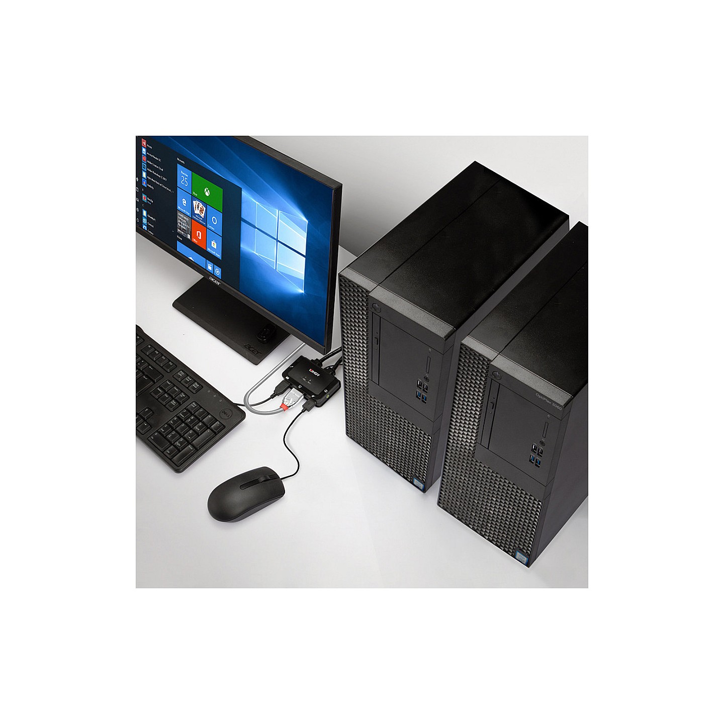 LINDY 2 Port HDMI 2.0 18G. USB 2.0 KVM Switch mit Audio — Buy in Cyprus with Fast Delivery