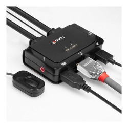 LINDY 2 Port HDMI 2.0 18G. USB 2.0 KVM Switch mit Audio — Buy in Cyprus with Fast Delivery