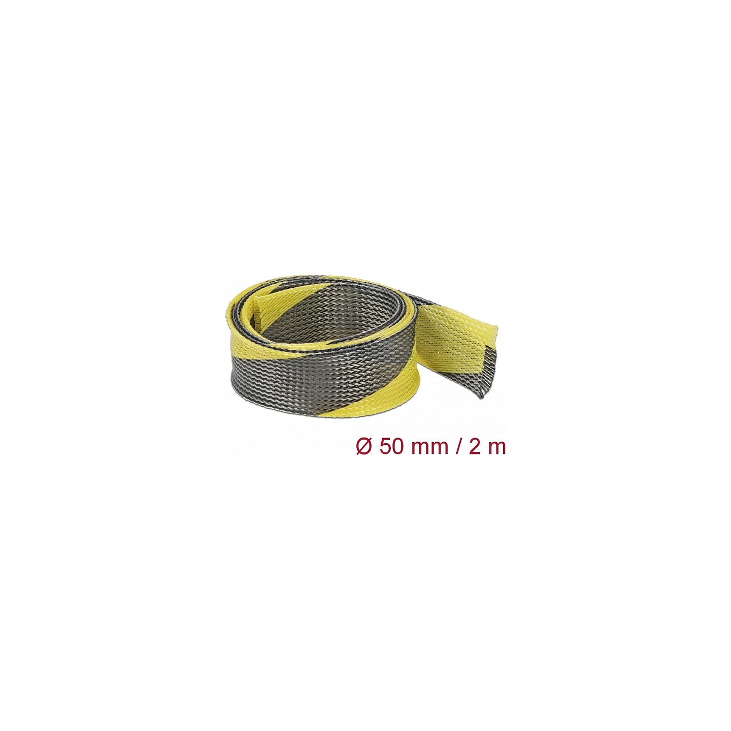 Geflechtschlauch dehnbar 2 m x 50 mm schwarz-gelb — Buy in Cyprus with Fast Delivery