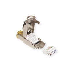 ROLINE feldkonfektionierbarer RJ-45 Stecker Cat.6A (Class EA). STP. silberfarben — Buy in Cyprus with Fast Delivery