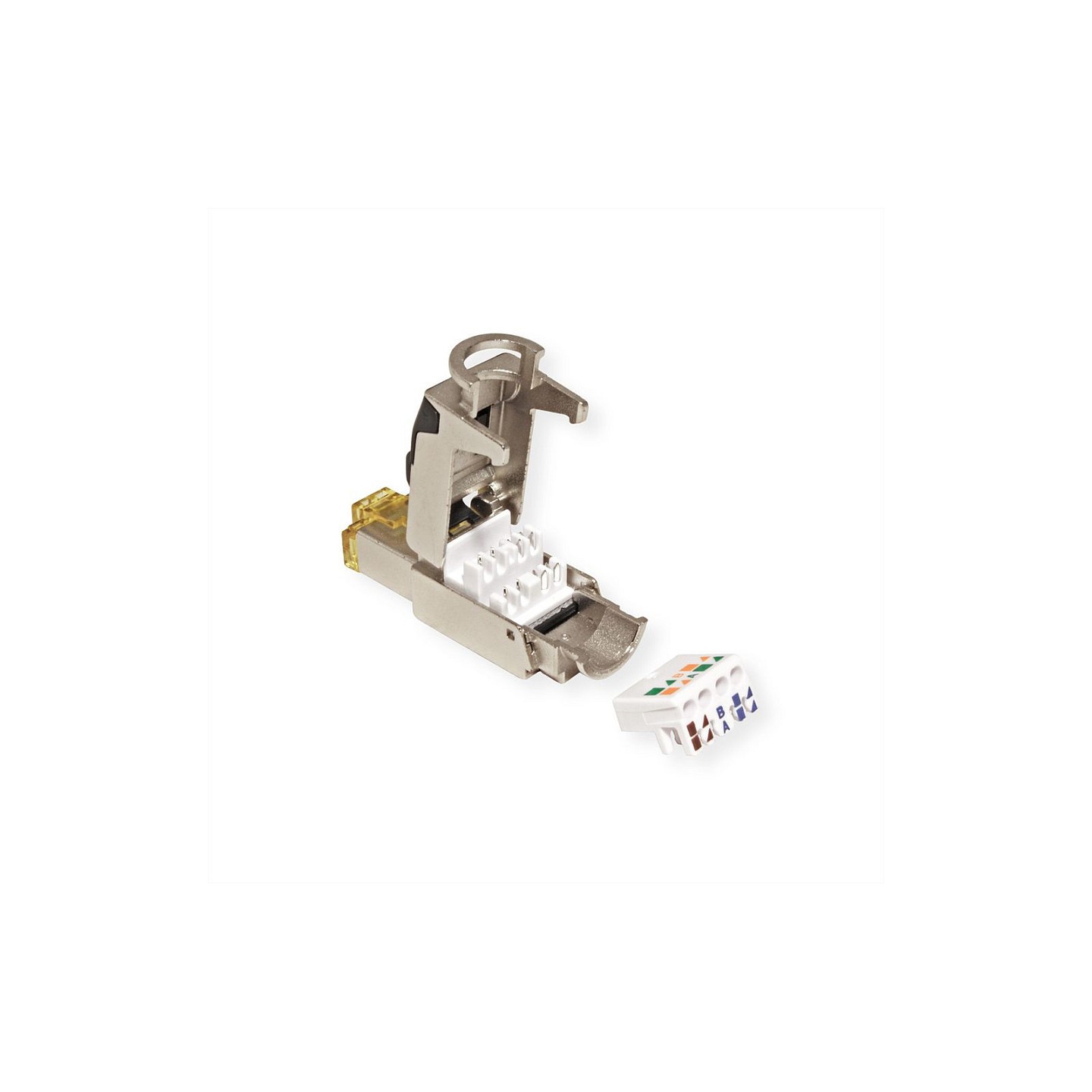 ROLINE feldkonfektionierbarer RJ-45 Stecker Cat.6A (Class EA). STP. silberfarben — Buy in Cyprus with Fast Delivery