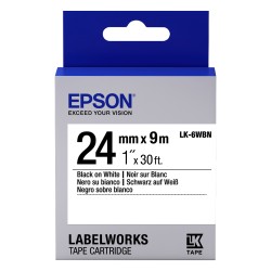 Epson LabelWorks LK-6WBN - Schwarz auf Weiß - Rolle (2.4 cm x 9 m) — Buy in Cyprus with Fast Delivery