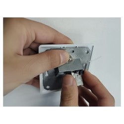 Keystone Modul Kupplung RJ45 Buchse zu RJ45 Buchse Cat.6A mit Metall Latch und Clip. geschirmt