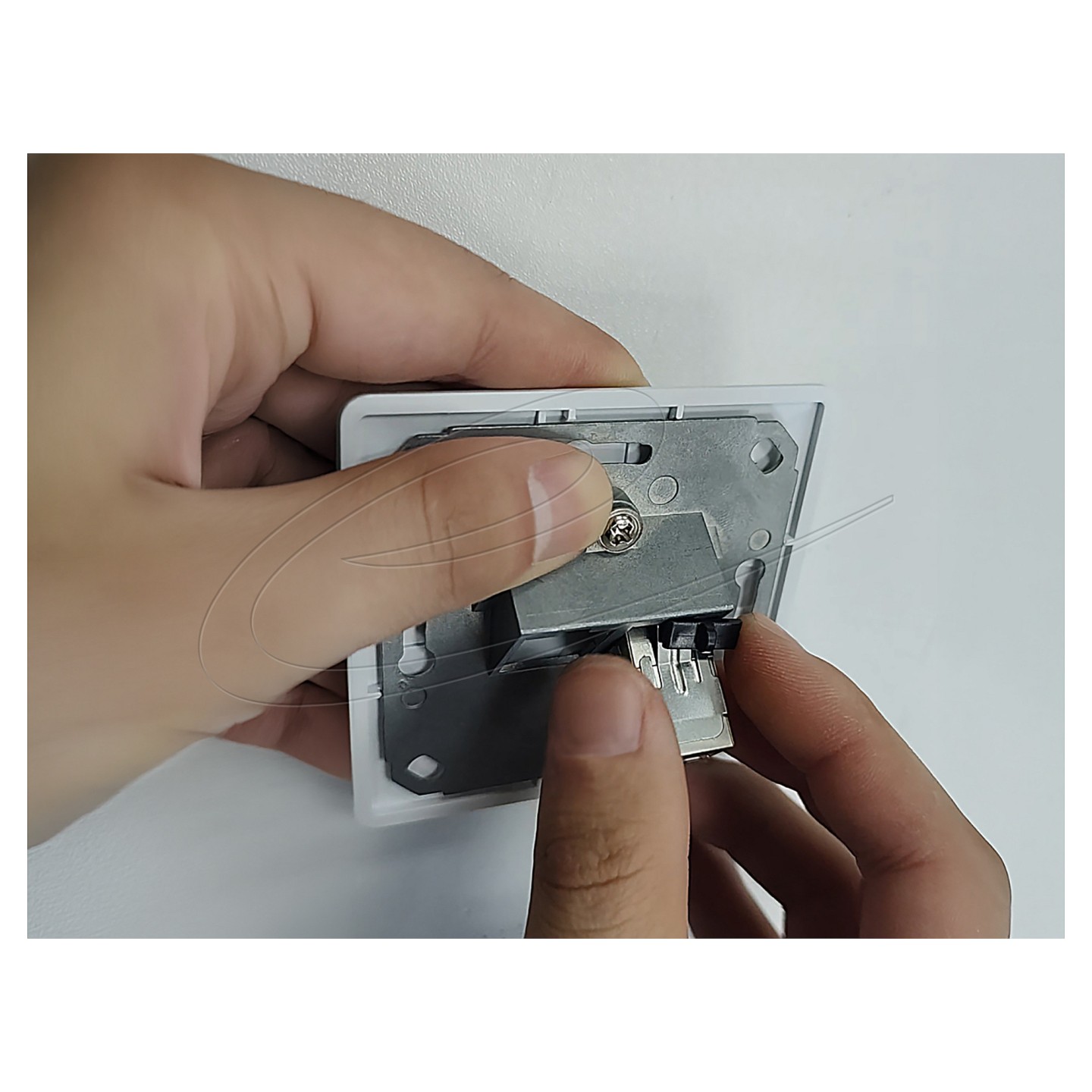 Keystone Modul Kupplung RJ45 Buchse zu RJ45 Buchse Cat.6A mit Metall Latch und Clip. geschirmt