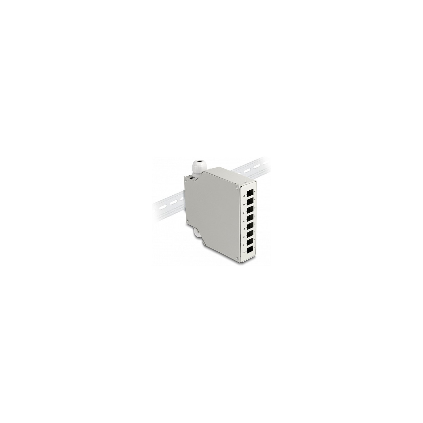 LWL Verteilerbox für Hutschiene 8 Port grau — Buy in Cyprus with Fast Delivery