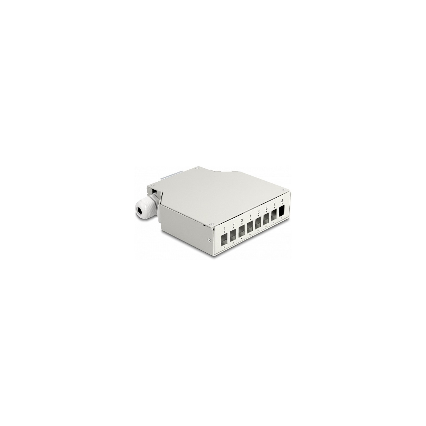 LWL Verteilerbox für Hutschiene 8 Port grau — Buy in Cyprus with Fast Delivery