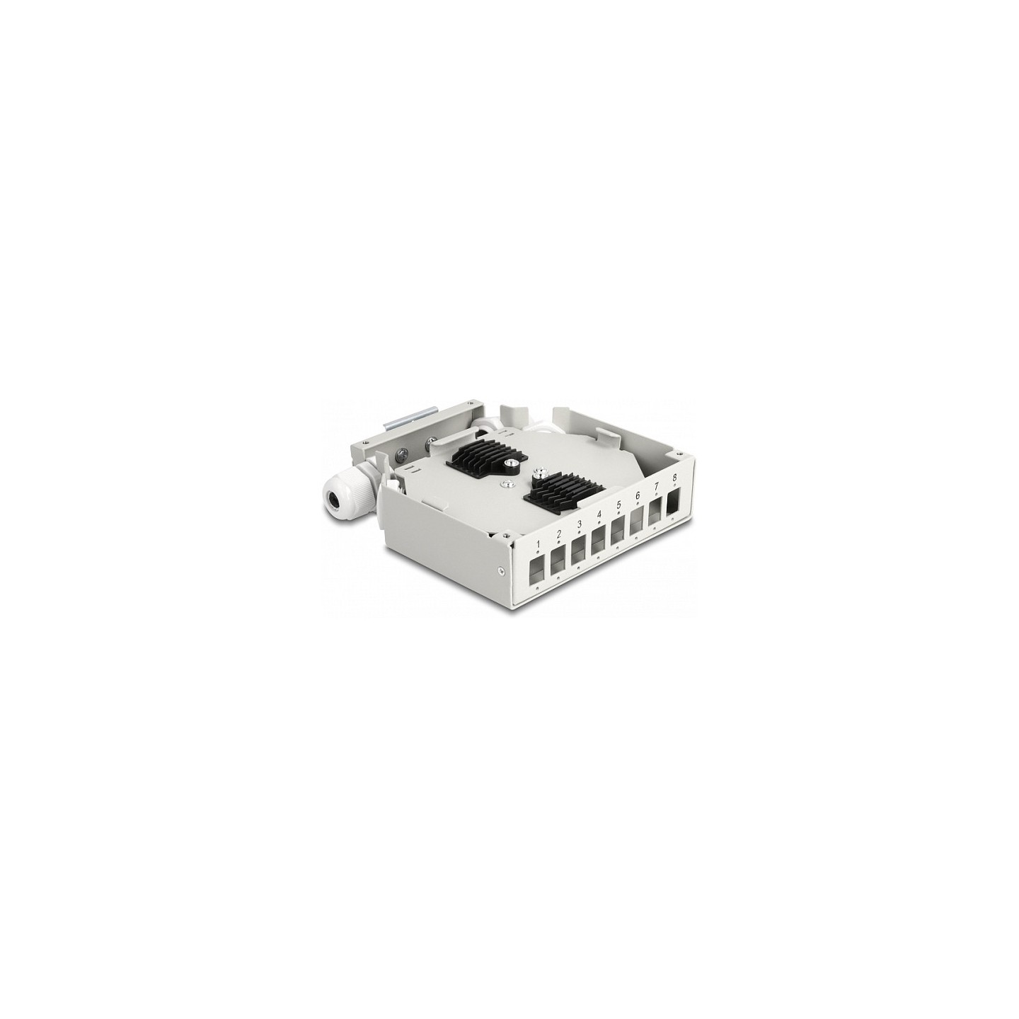 LWL Verteilerbox für Hutschiene 8 Port grau — Buy in Cyprus with Fast Delivery