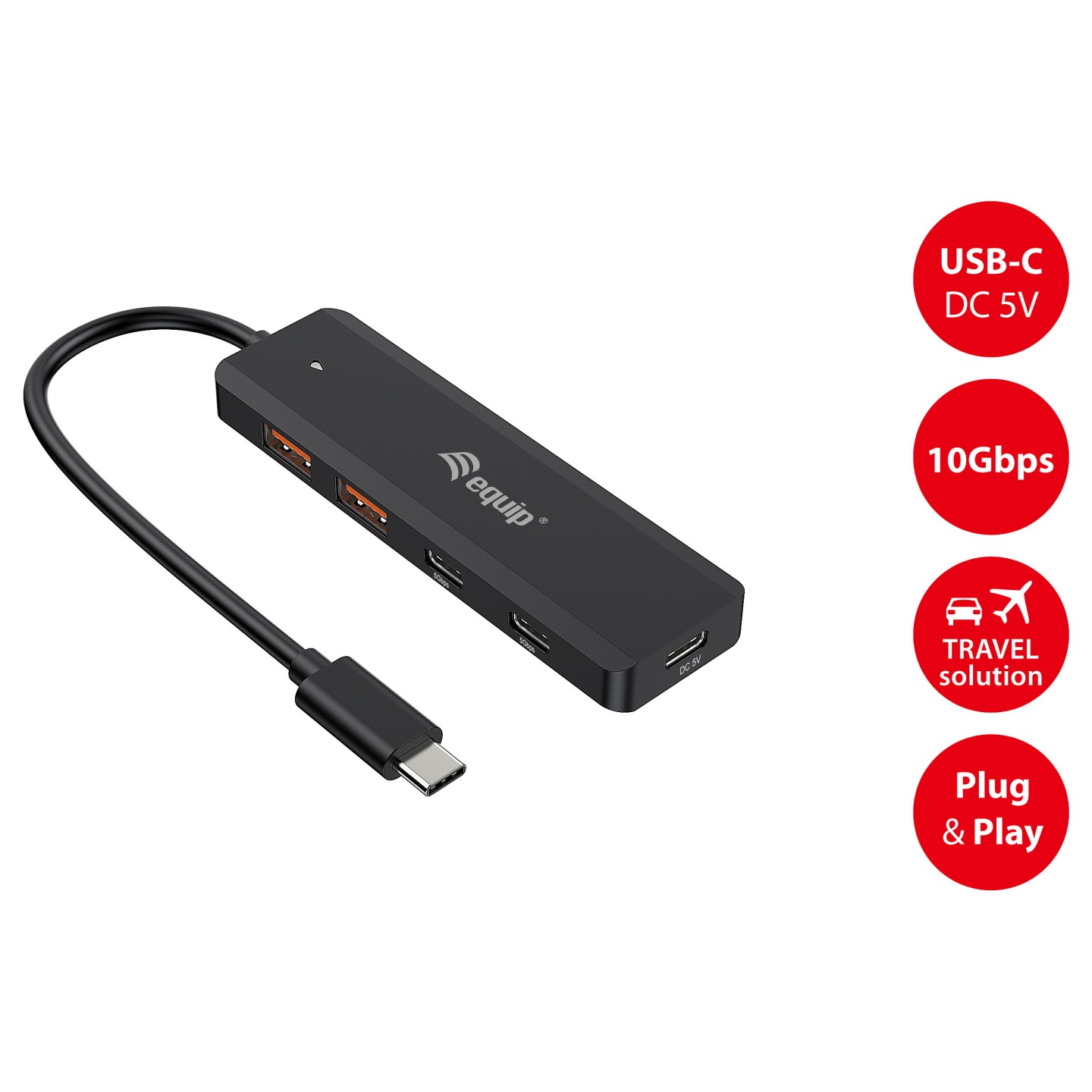 Equip USB-Hub 4-Port 3.2 C- to 2xUSB-C 2xUSB-A 10Gbps o.Netz.sw — Buy in Cyprus with Fast Delivery
