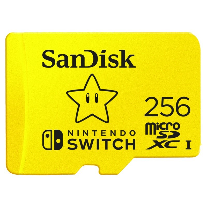 Buy SanDisk microSDXC 256GB for Nintendo Switch - SDSQXAO-256G-GNCZN - Yellow, U... in Cyprus, Nicosia, Limassol, Larnaka, Pafos