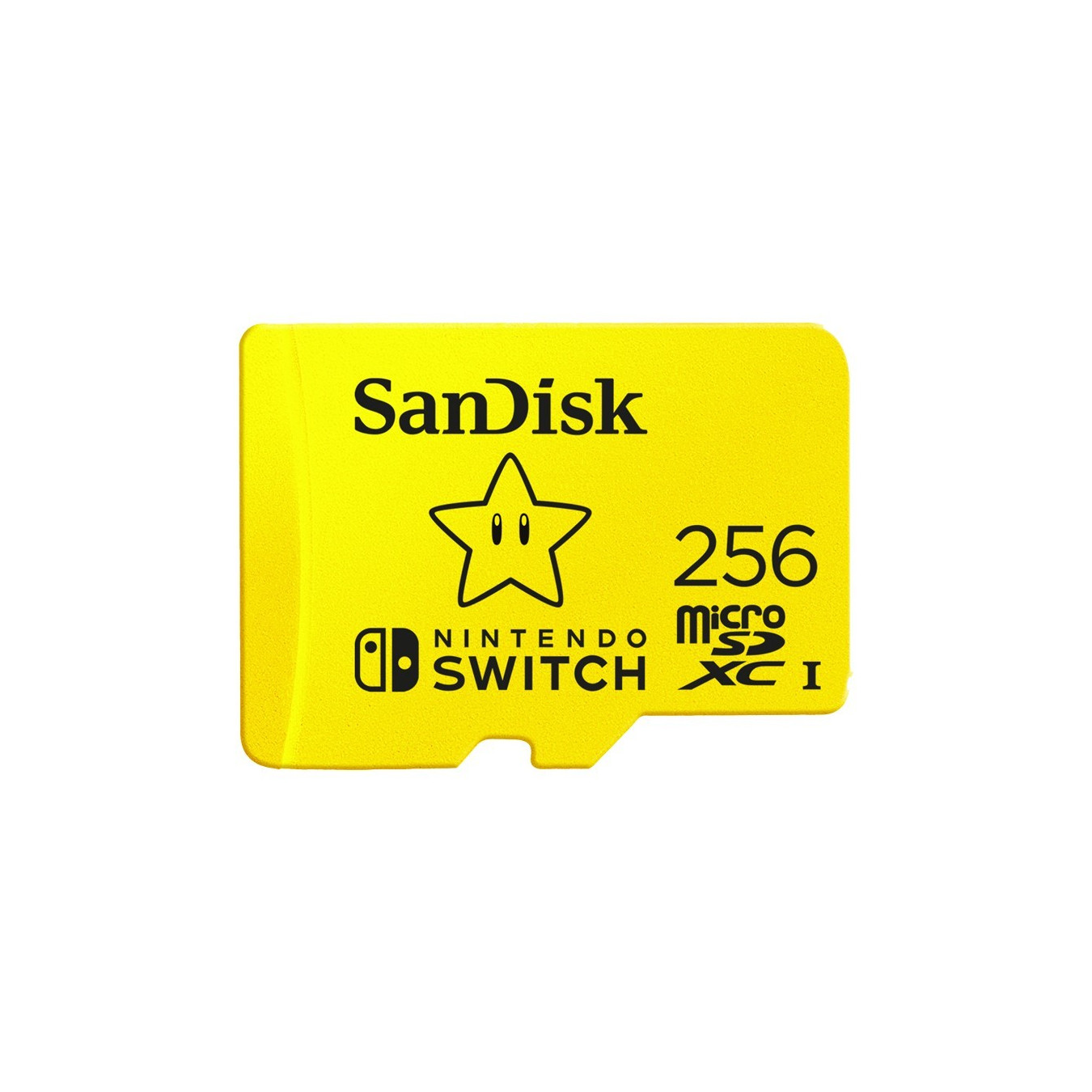 SanDisk microSDXC 256GB for Nintendo Switch - SDSQXAO-256G-GNCZN - Yellow, UHS-I U3 V30, 100MB/s read, 90MB/s write