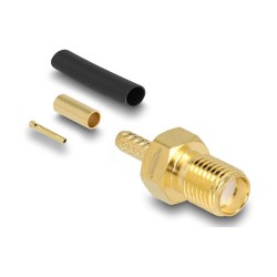 SMA Buchse zum Crimpen RG-174 RG-316 mit passendem Schrumpfschlauch — Buy in Cyprus with Fast Delivery