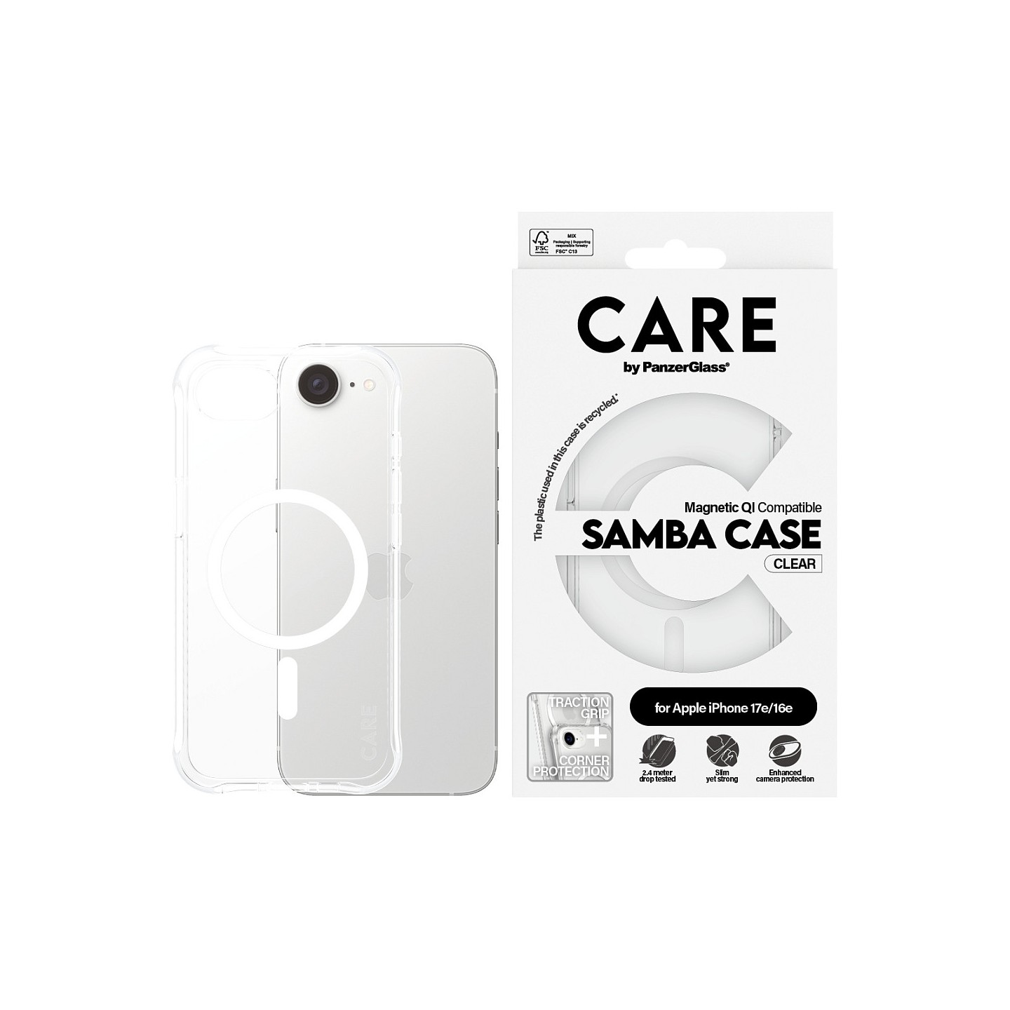 CARE Case Fashionable Samba w. MagSafe. clear iPhone 16e — Buy in Cyprus with Fast Delivery