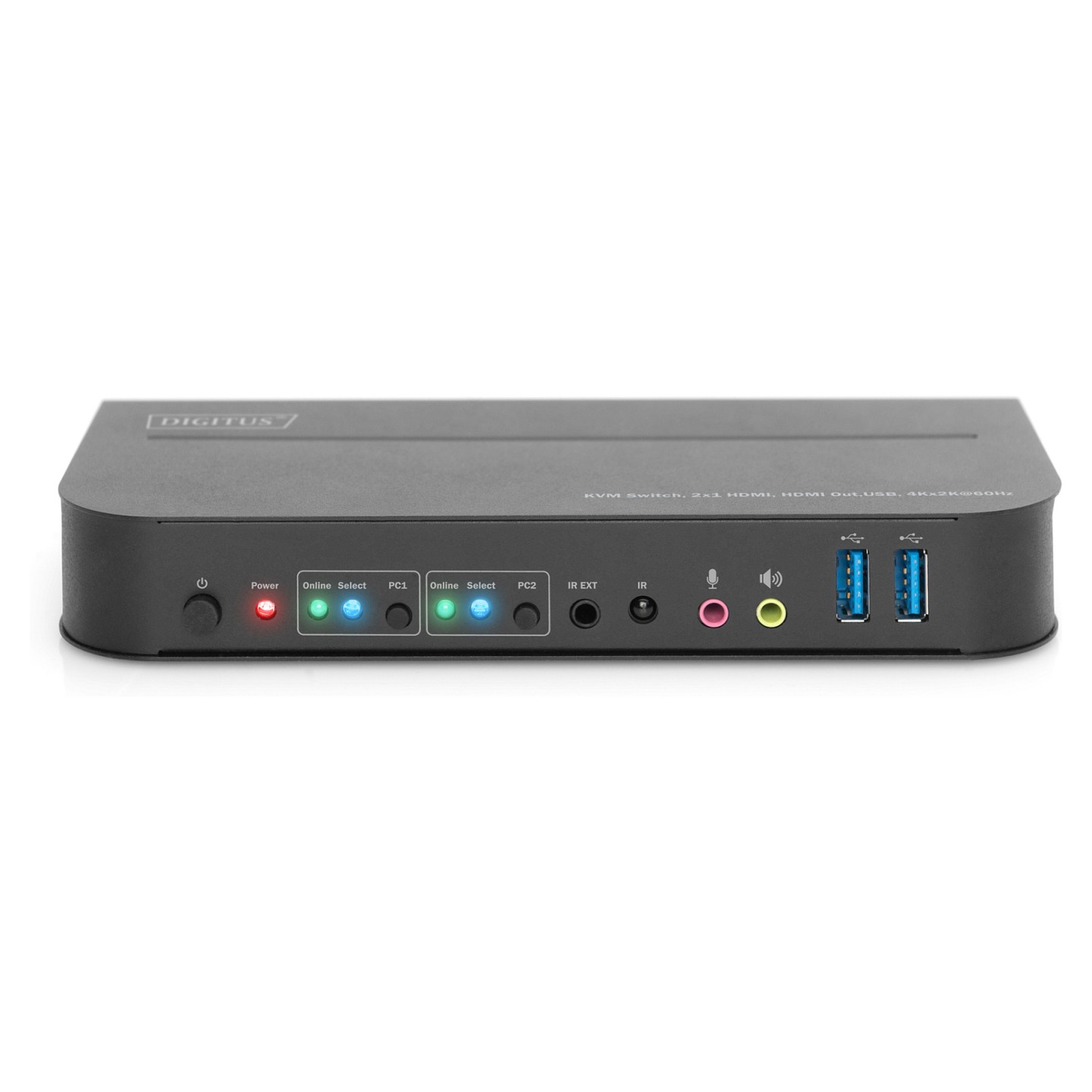 DIGITUS KVM Switch. 2x1 HDMI. HDMI Out.USB. 4Kx2K@60Hz — Buy in Cyprus with Fast Delivery