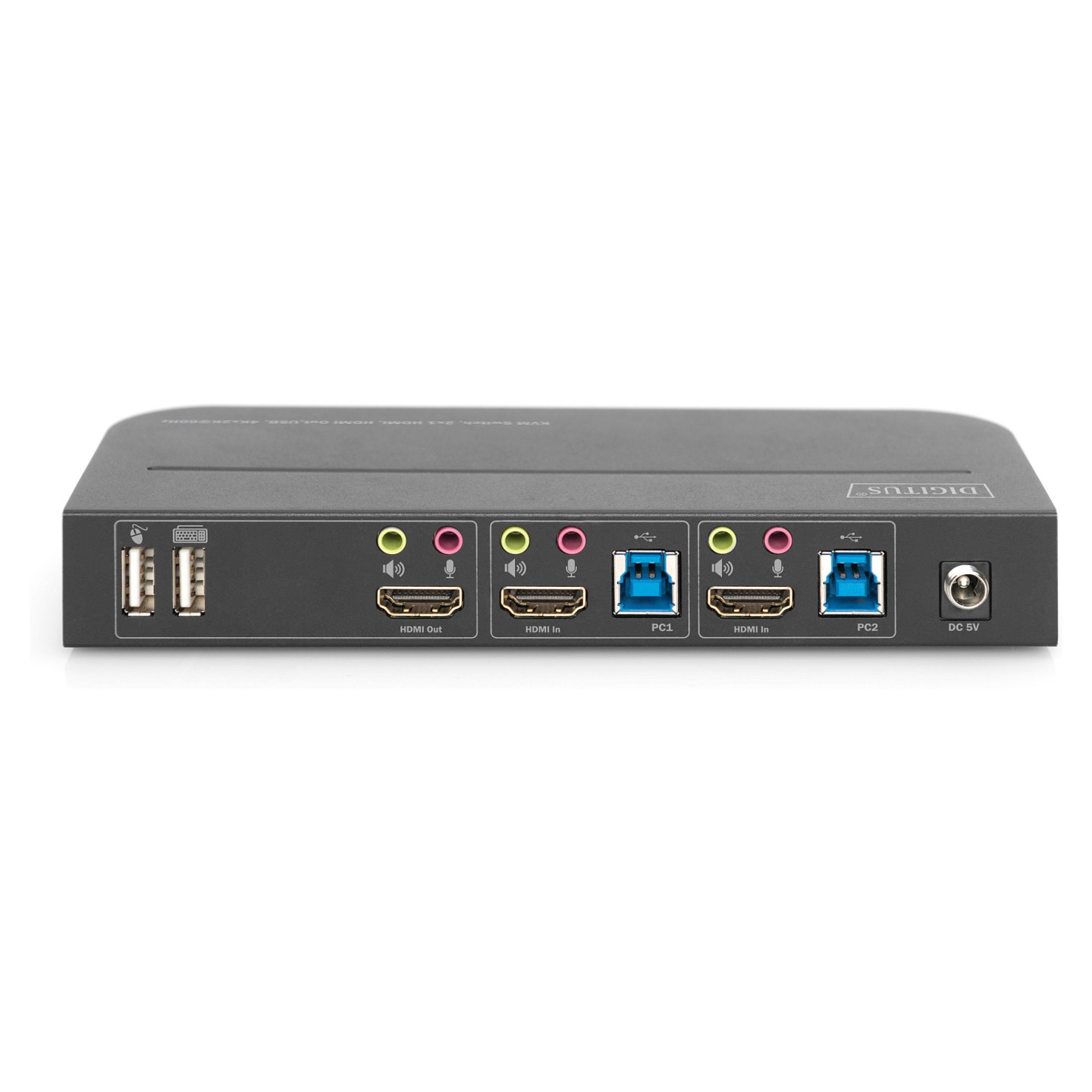 DIGITUS KVM Switch. 2x1 HDMI. HDMI Out.USB. 4Kx2K@60Hz — Buy in Cyprus with Fast Delivery