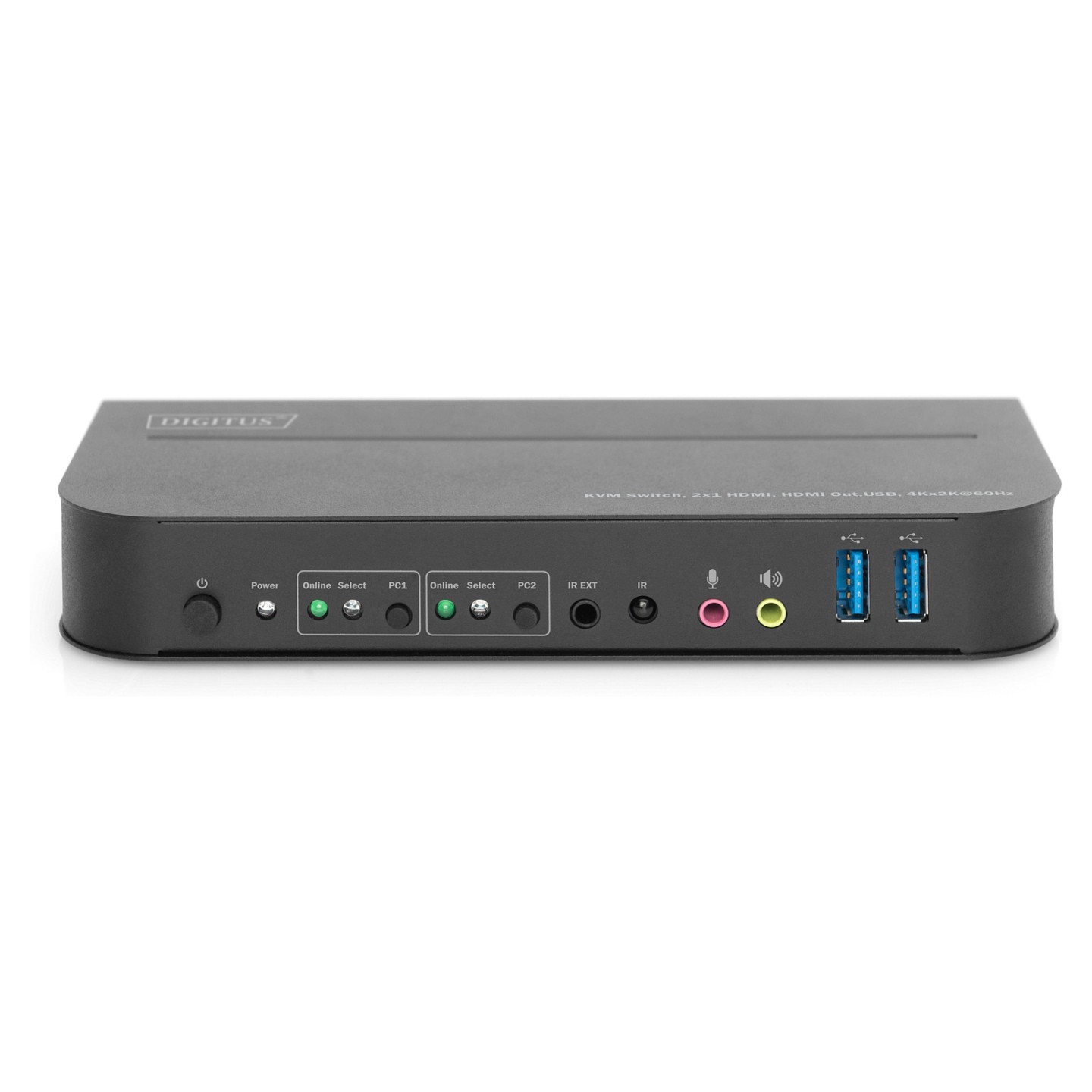 DIGITUS KVM Switch. 2x1 HDMI. HDMI Out.USB. 4Kx2K@60Hz — Buy in Cyprus with Fast Delivery