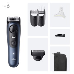 Braun Series 7 Beard Trimmer BT7520 244909 Akku Netz deep blue metallic 6 Aufsät — Buy in Cyprus with Fast Delivery