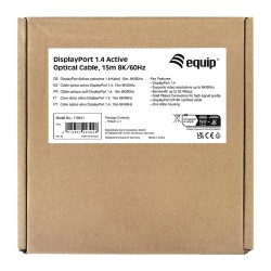 Equip DisplayPort 1.4 St St15.00m 8K 60Hz komp.HDCP schwarz — Buy in Cyprus with Fast Delivery