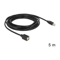 DELOCK Verlngerungskabel USB 2.0 B Stecker to B Buchse 5m — Buy in Cyprus with Fast Delivery