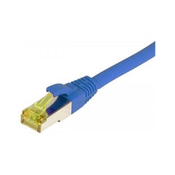 Synergy21 Patchkabel RJ45. CAT6A 500Mhz. 0.15m. blau. S-STP(S FTP). TPE LSZH(Ultraflex). AWG26. mit CAT7 Rohkabel.