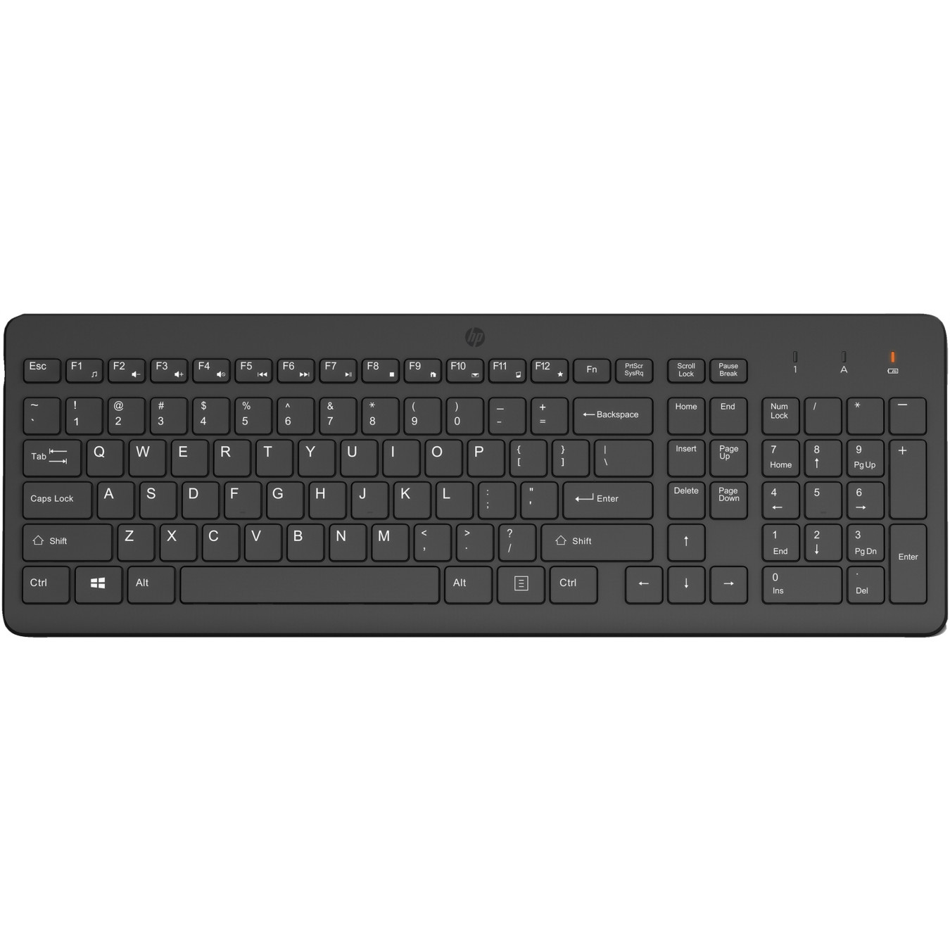 HP 225 Wireless Keyboard - Full-size (100%) RF 2.4GHz - Touchpad, Numeric Keypad, Black — Buy in Cyprus with Fast Delivery
