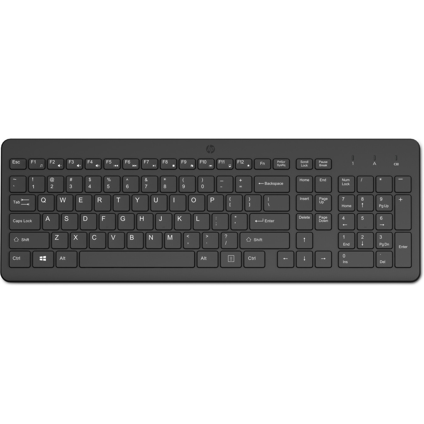 HP 225 Wireless Keyboard - Full-size (100%) RF 2.4GHz - Touchpad, Numeric Keypad, Black — Buy in Cyprus with Fast Delivery