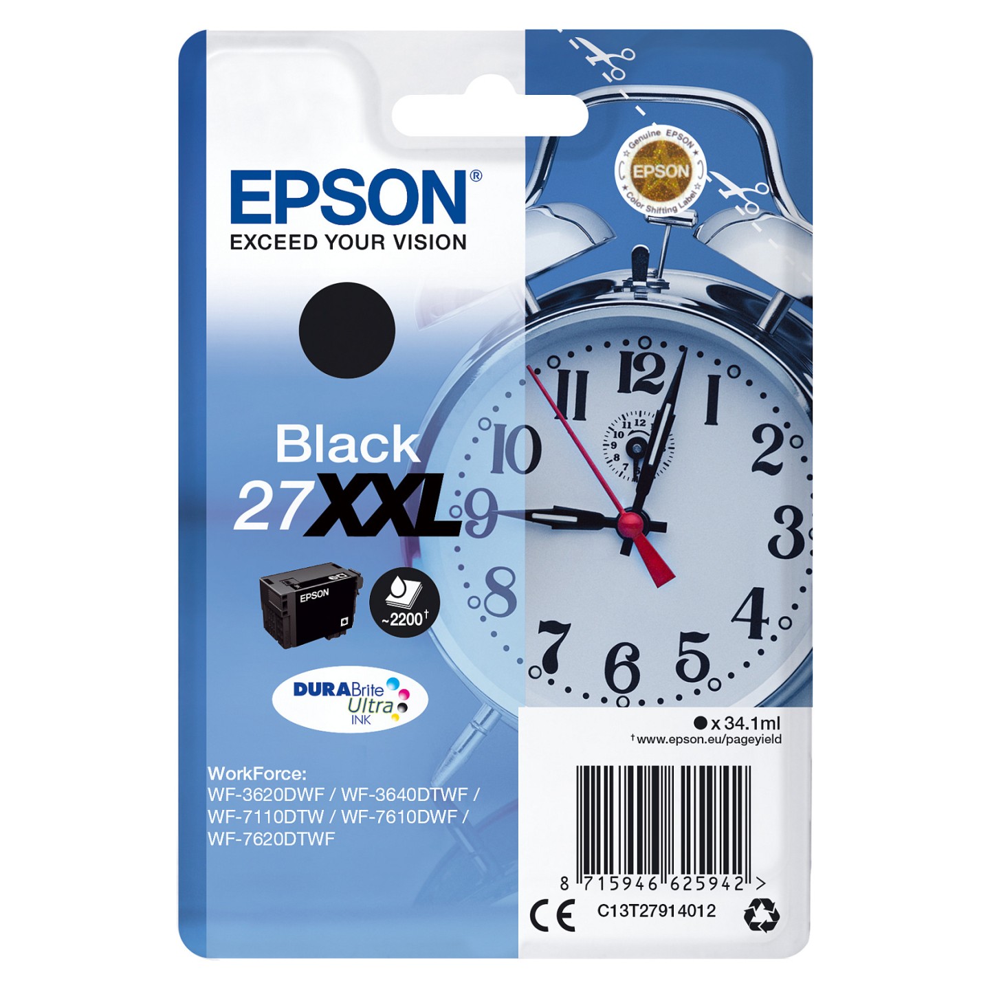 EPSON Tinte schwarz 34.1ml WF 36xx 7110 76xx. ''27XXL'' RF — Buy in Cyprus with Fast Delivery
