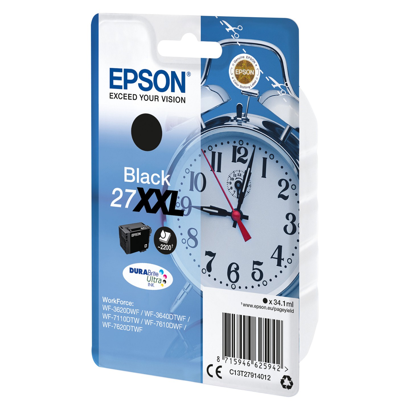 EPSON Tinte schwarz 34.1ml WF 36xx 7110 76xx. ''27XXL'' RF — Buy in Cyprus with Fast Delivery