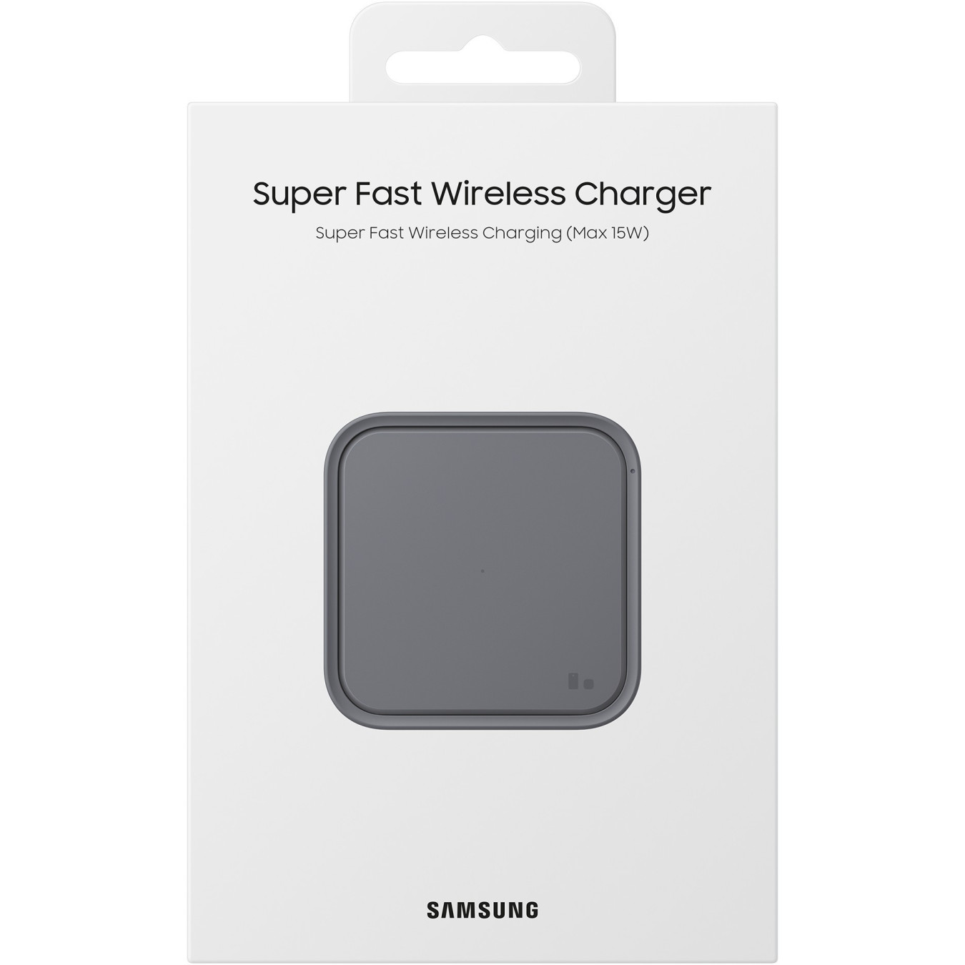 Wireless Charging Pad - EP-P3400T - 15W Fast Wireless Charger for Phones, Dark Gray, USB Input, Includes Adapter