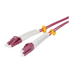 Synergy21 LWL-2-Faser-Patchk. 0.25mtr.LC-LC. 50 125um.OM4. AD2mm. flexible Knickschutztülle.
