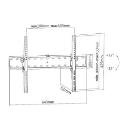 Equip Wandhalterung 37'-70' 1TFT neigbar 1Gelenk 40kg sw retail — Buy in Cyprus with Fast Delivery