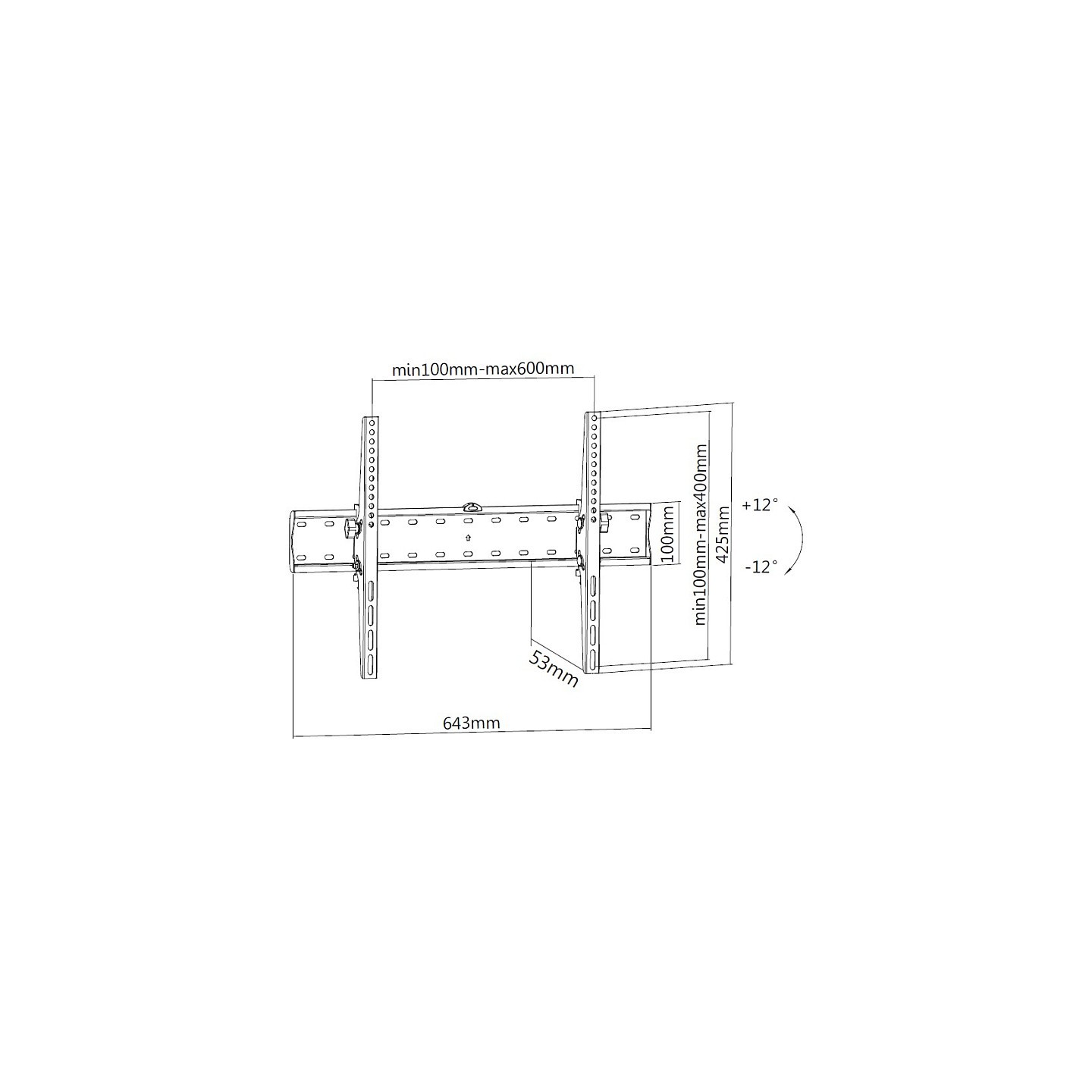 Equip Wandhalterung 37'-70' 1TFT neigbar 1Gelenk 40kg sw retail — Buy in Cyprus with Fast Delivery