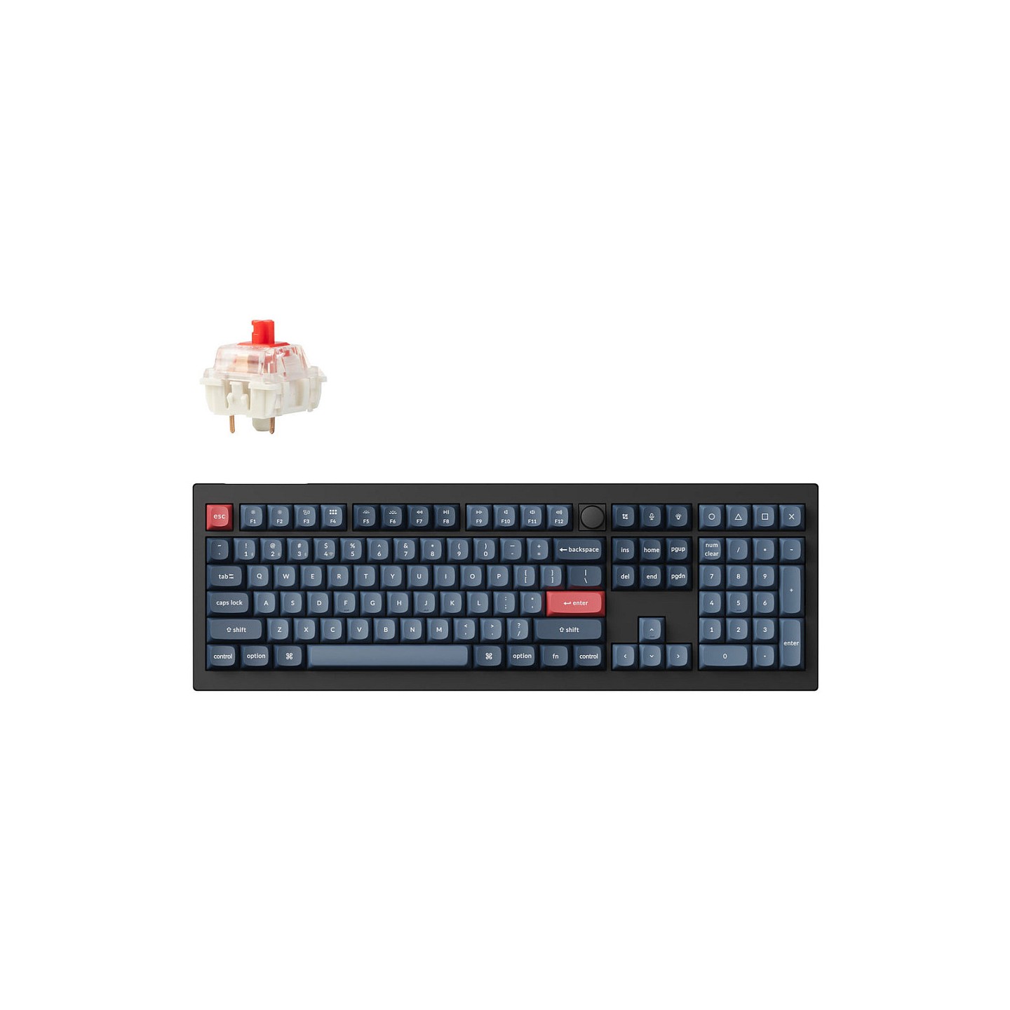 Keychron V6 Max (schwarz blaugrau. DE-Layout. Gateron Jupiter Red. Hot-Swap. RGB) — Buy in Cyprus with Fast Delivery