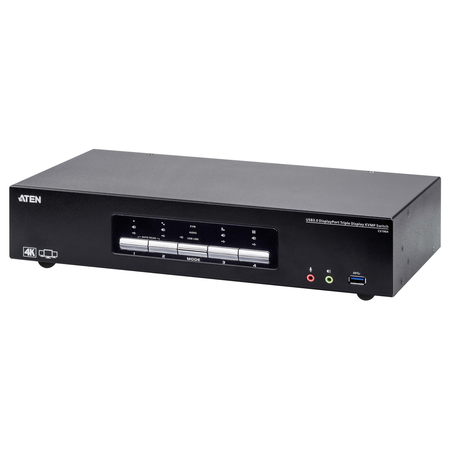 ATEN KVM Switch 4P USB3.0 4K DP Triple View KVMP S — Buy in Cyprus with Fast Delivery